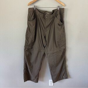 Columbia Omni-Wick Advanced Evaporation Convertible Nylon Pants Size 42x30 Olive